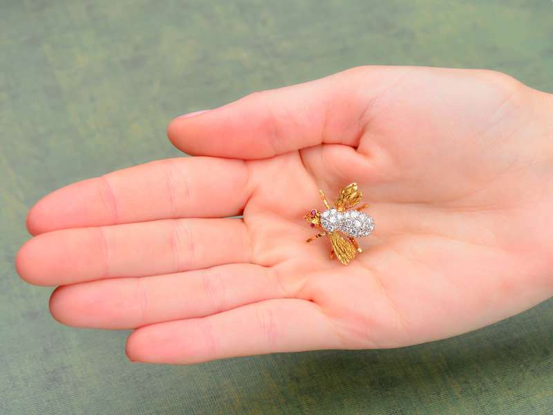 Herbert Rosenthal Diamond Bee Brooch