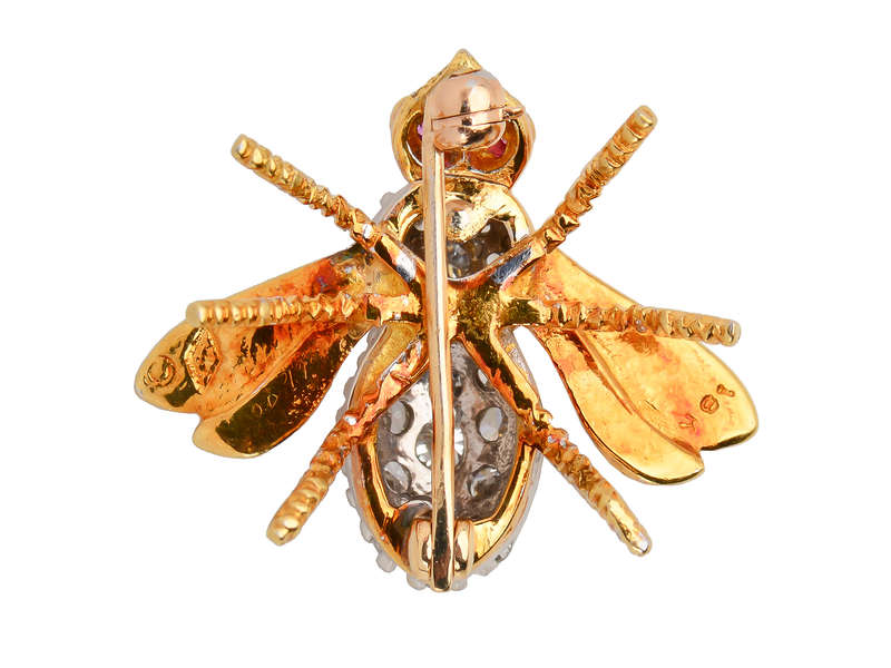 Herbert Rosenthal Diamond Bee Brooch