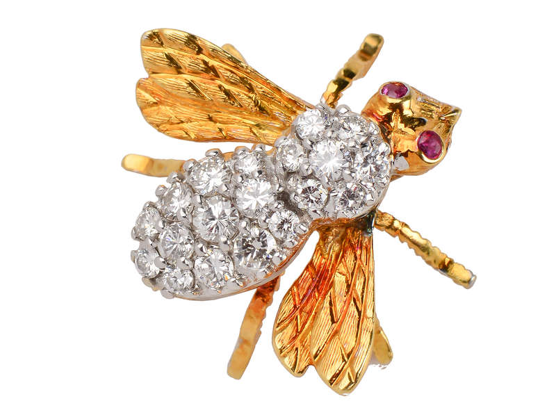 Herbert Rosenthal Diamond Bee Brooch