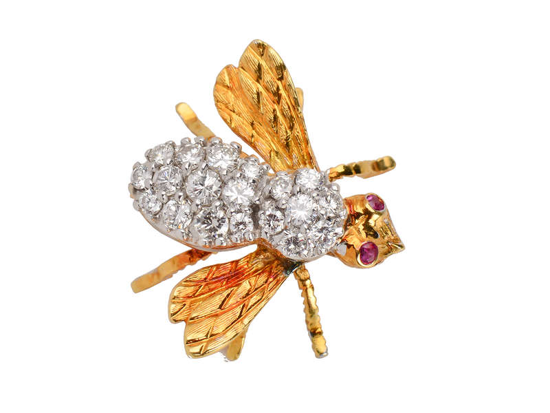 Herbert Rosenthal Diamond Bee Brooch