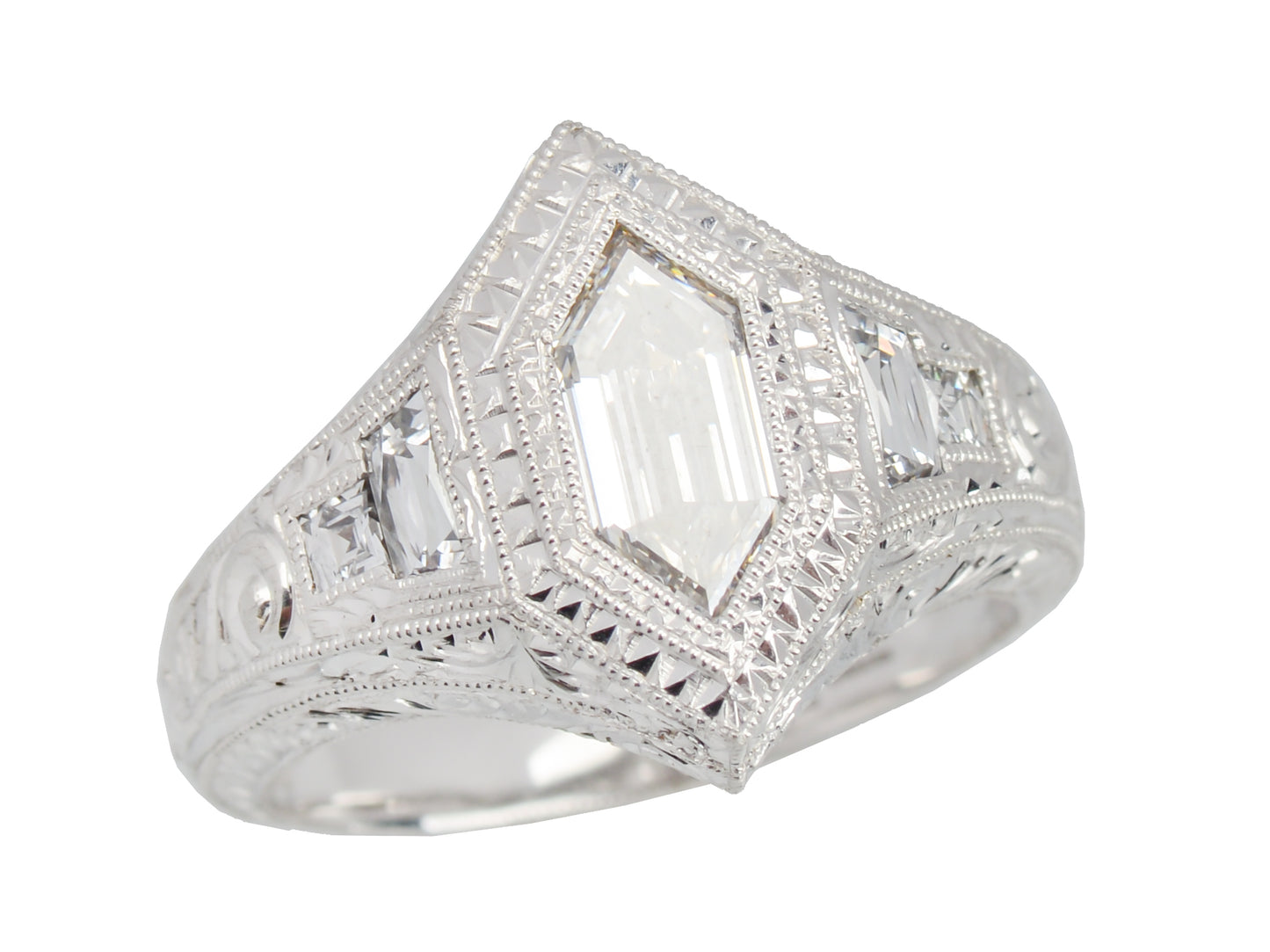 Artistry - Hexagon Diamond Platinum Ring