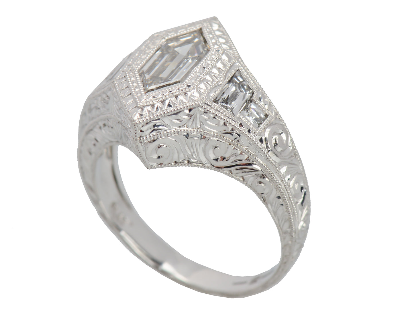 Artistry - Hexagon Diamond Platinum Ring