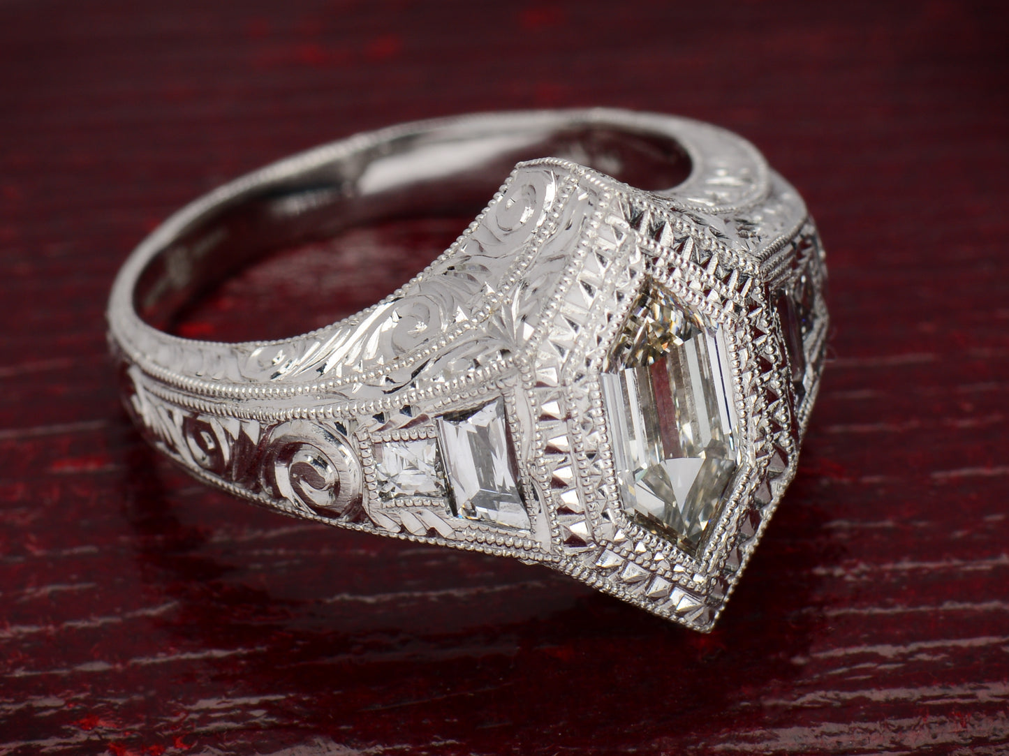 Artistry - Hexagon Diamond Platinum Ring