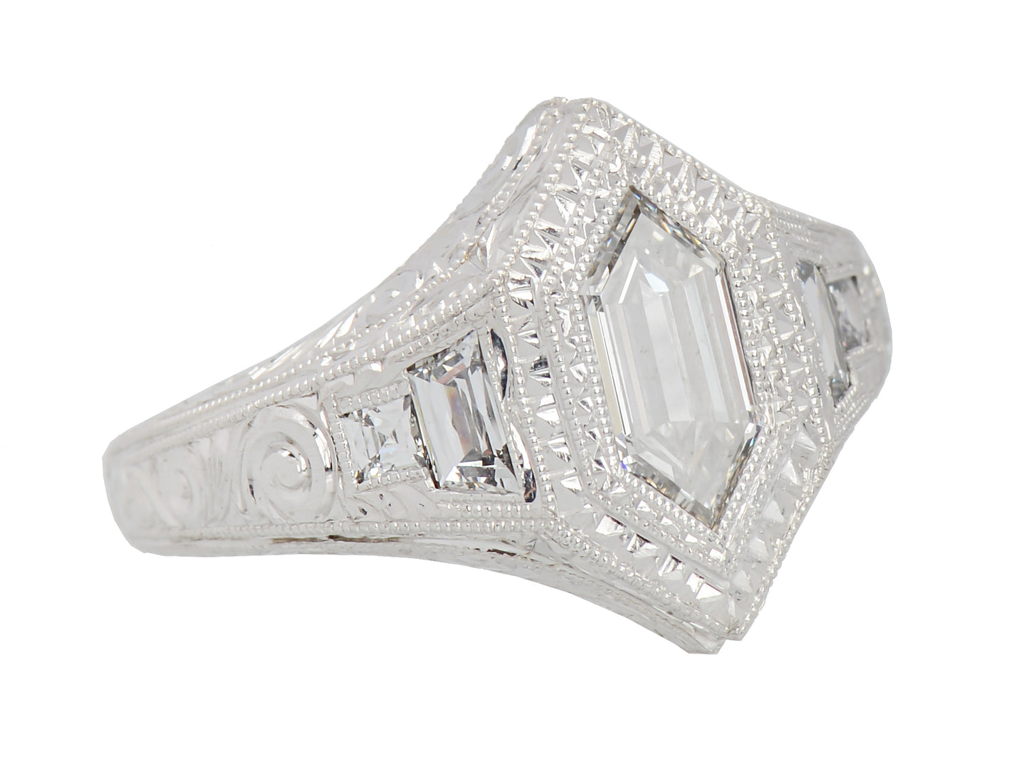 Artistry - Hexagon Diamond Platinum Ring