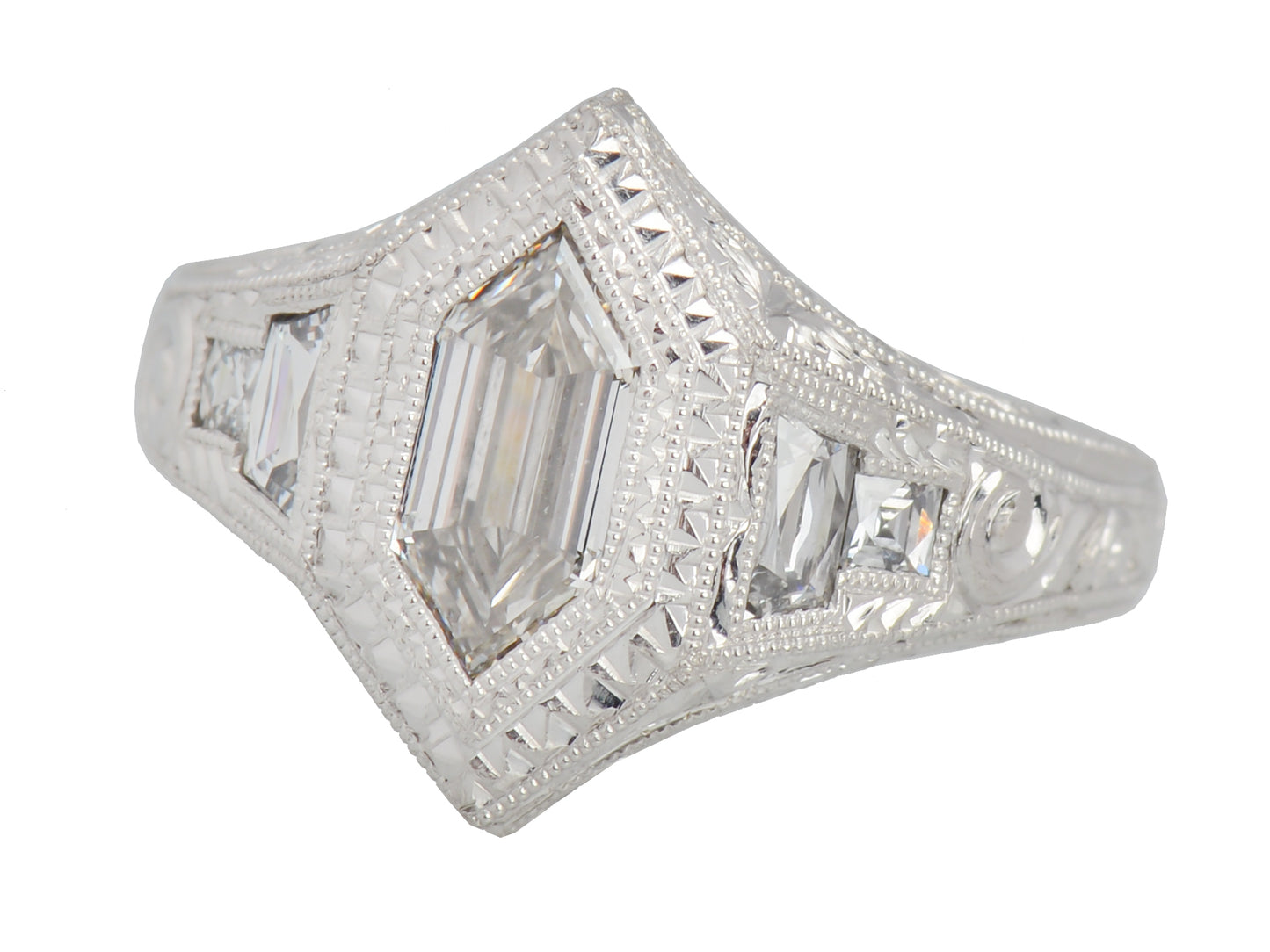 Artistry - Hexagon Diamond Platinum Ring