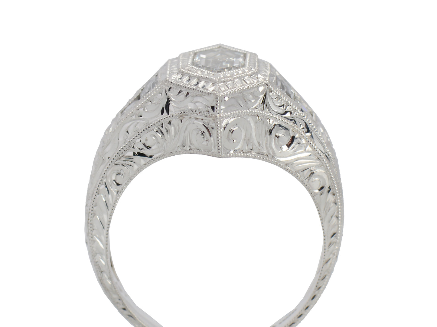 Artistry - Hexagon Diamond Platinum Ring