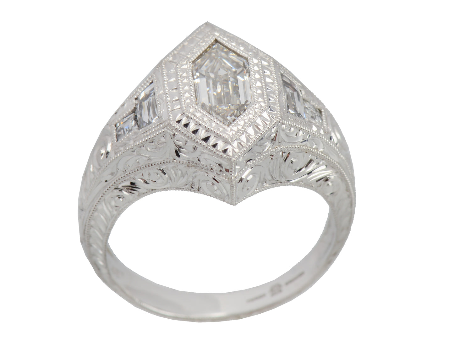 Artistry - Hexagon Diamond Platinum Ring