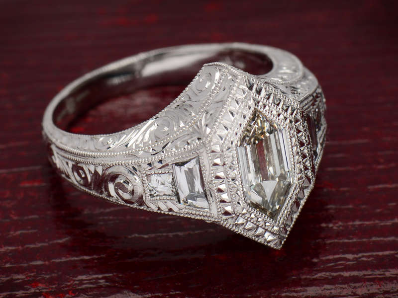 Artistry - Hexagon Diamond Platinum Ring