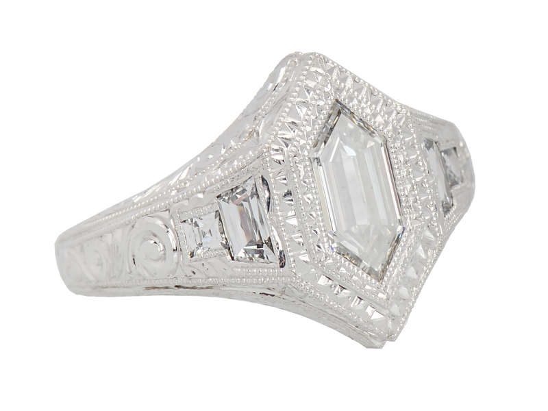 Artistry - Hexagon Diamond Platinum Ring