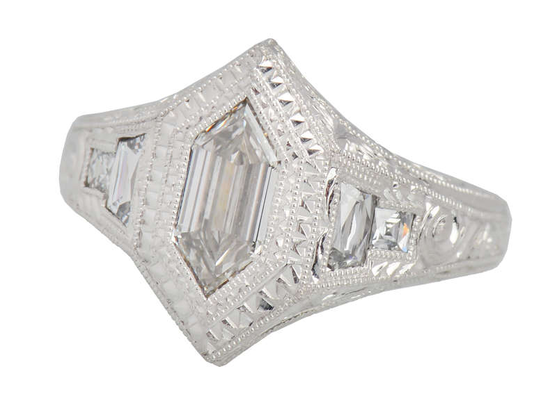Artistry - Hexagon Diamond Platinum Ring