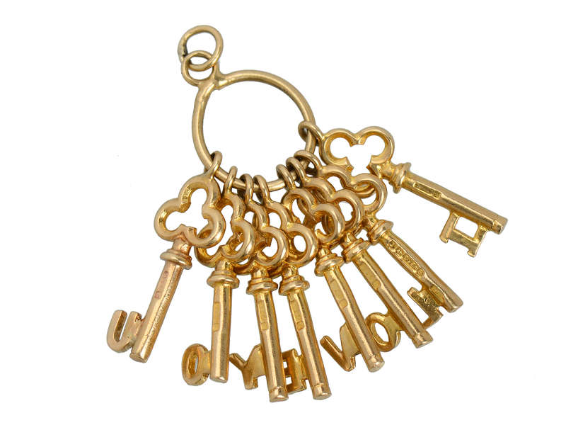 I Love You Vintage Key to My Heart Pendant