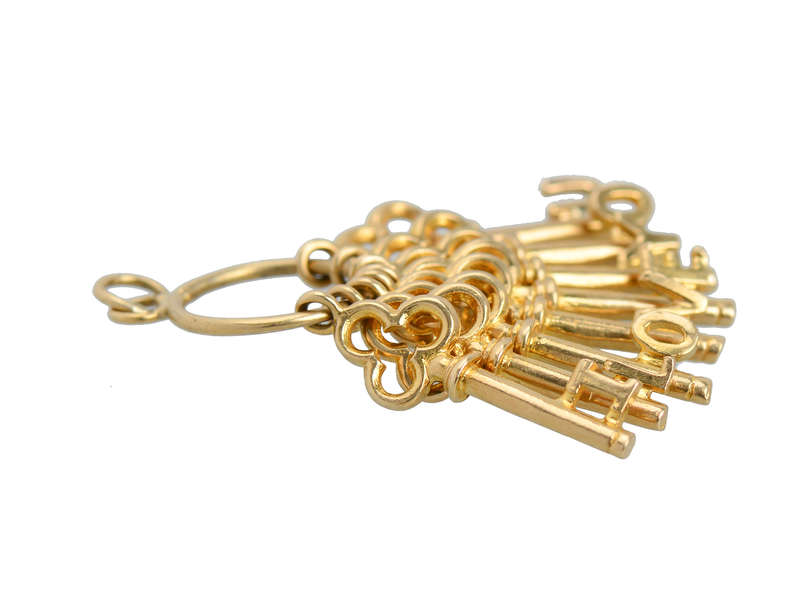 I Love You Vintage Key to My Heart Pendant
