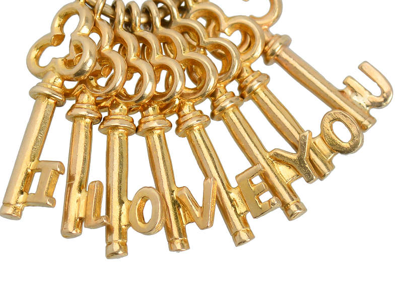 I Love You Vintage Key to My Heart Pendant