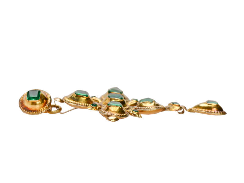 Iberian Splendor - Gold & Paste Cross Pendant