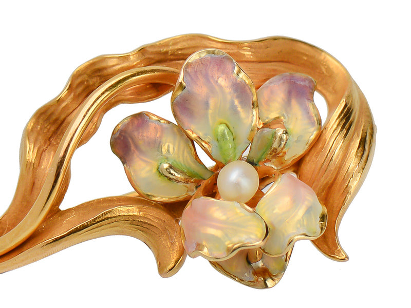Whiteside & Blank Art Nouveau Iris Brooch