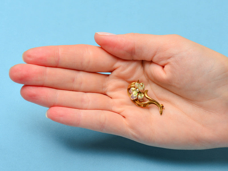 
                      
                        Whiteside & Blank Art Nouveau Iris Brooch
                      
                    