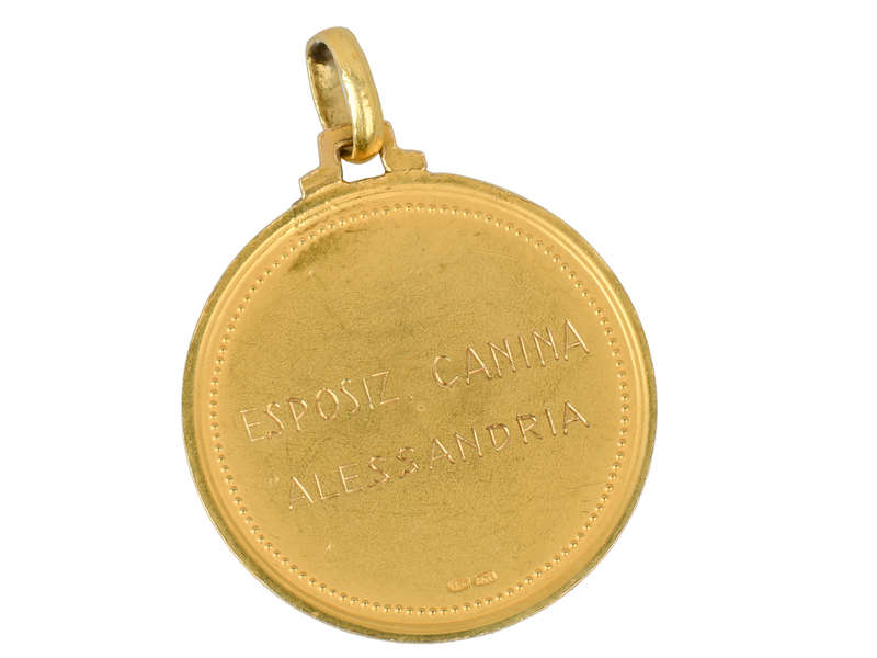 Realism - Italian Gold Five Dog Vintage Pendant