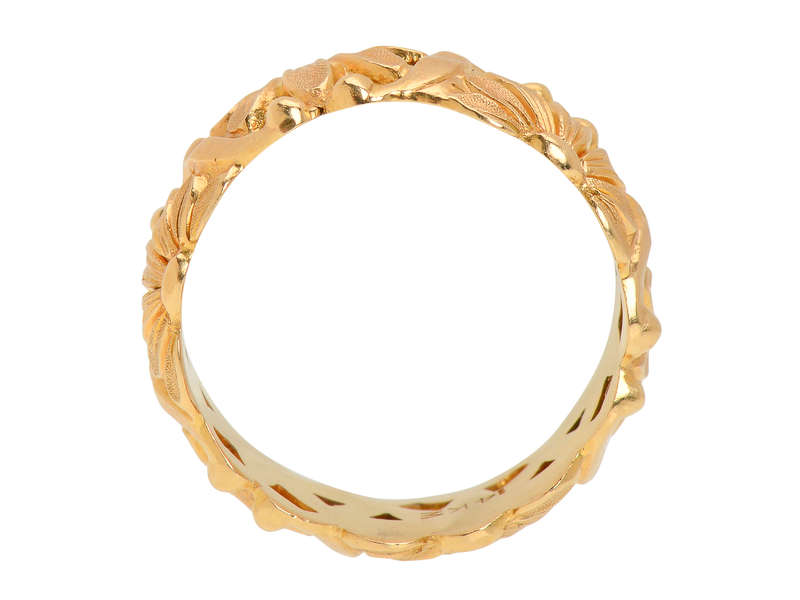 J. R. Wood Floral Wedding Band of 14k