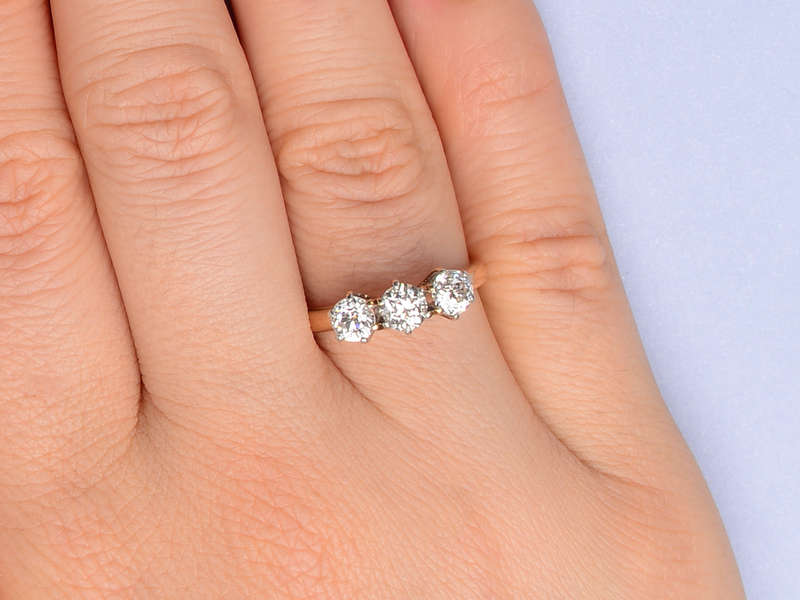 J.R. Wood Three Diamond Trilogy Wedding Ring