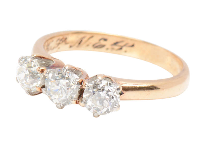 J.R. Wood Three Diamond Trilogy Wedding Ring