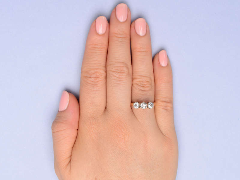 J.R. Wood Three Diamond Trilogy Wedding Ring