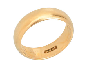 J.R. Wood 14k Gold Wedding Band Dated 1914