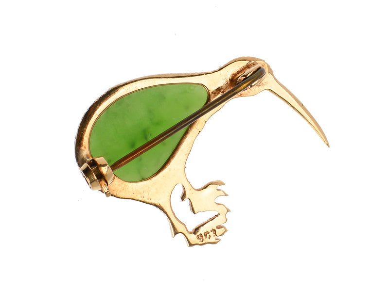 
                      
                        Scarce Traditional Maori Stone Kiwi Brooch
                      
                    