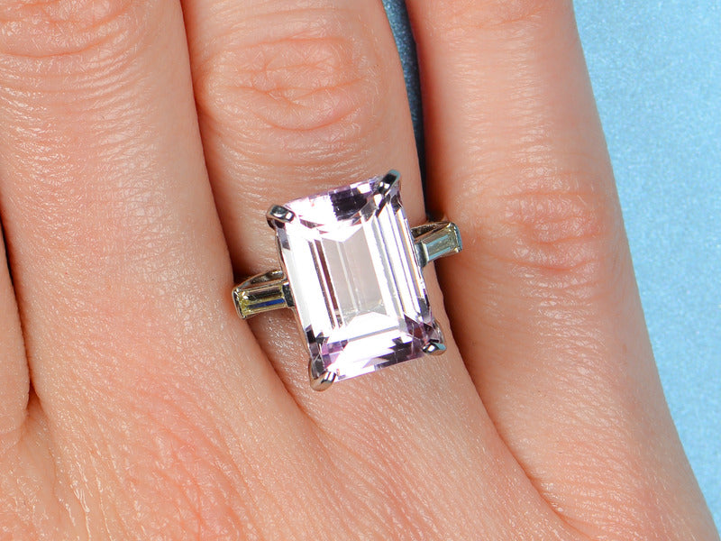 
                      
                        Vintage Kunzite Diamond Ring
                      
                    