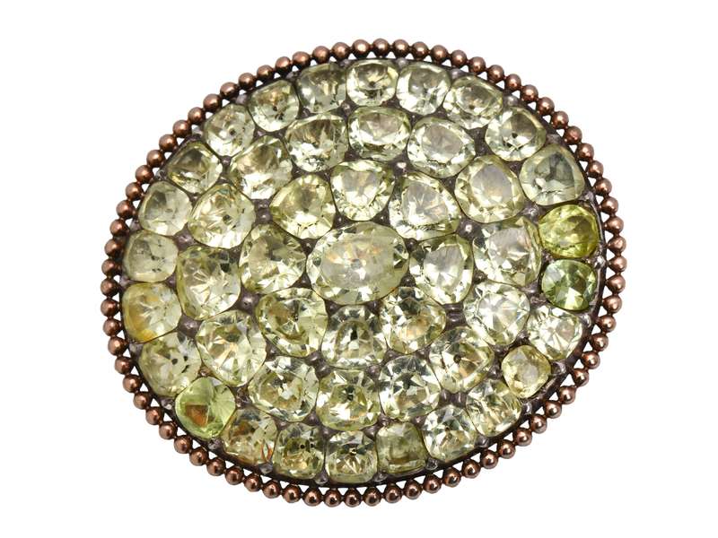 
                      
                        Iberian 18th C. PaveSet Chrysoberyl Pendant
                      
                    