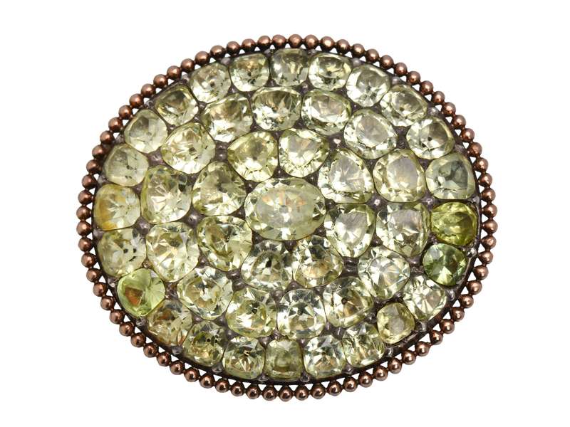 
                      
                        Iberian 18th C. PaveSet Chrysoberyl Pendant
                      
                    