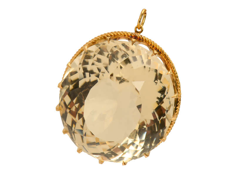 Inner Worlds - Showy Oval Citrine Pendant