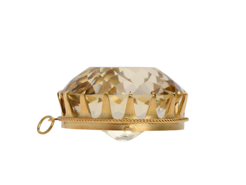 Inner Worlds - Showy Oval Citrine Pendant