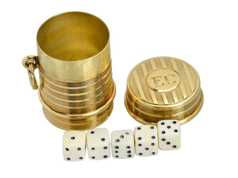 Take A Chance - Liar's Dice Gold Pendant Locket