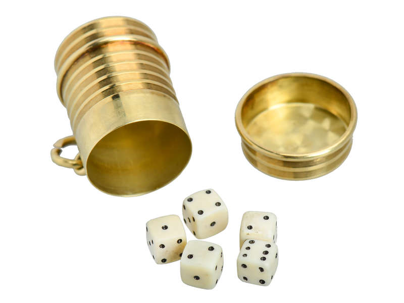 Take A Chance - Liar's Dice Gold Pendant Locket