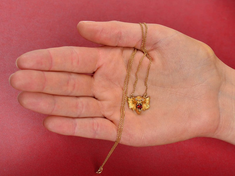 Lion's Roar - Antique Bejeweled Necklace