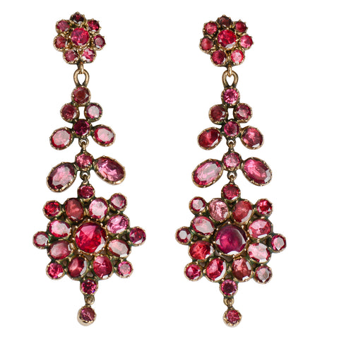 Pinnacle - Almandine Georgian Garnet Earrings