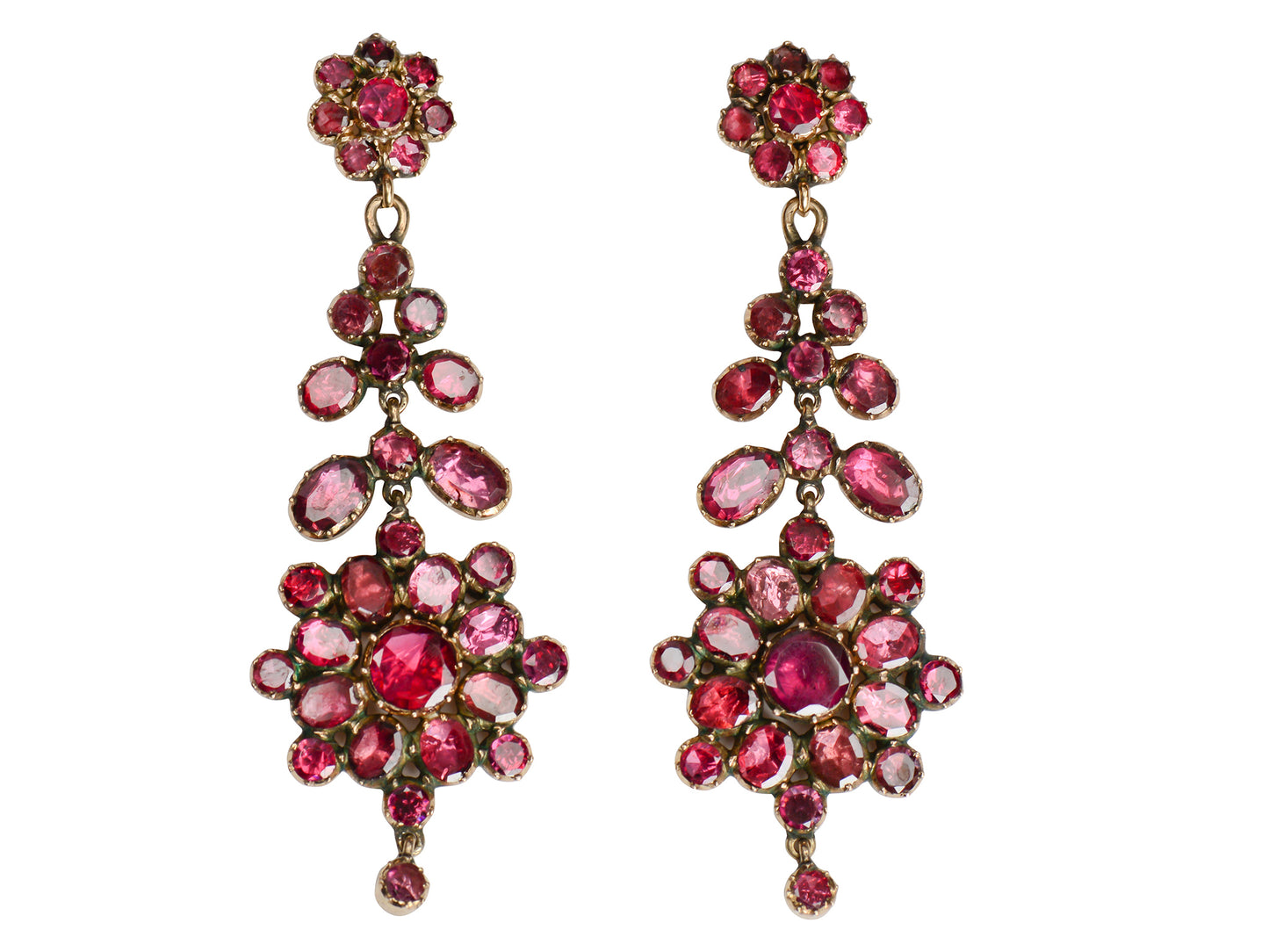 Pinnacle - Almandine Georgian Garnet Earrings