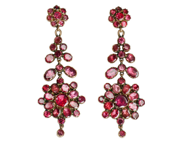 Pinnacle - Almandine Georgian Garnet Earrings