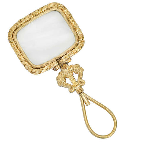 Lyre Themed Pinchbeck Magnifying Glass
