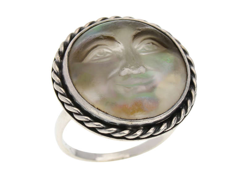 Large Iridescent Man in the Moon Ring