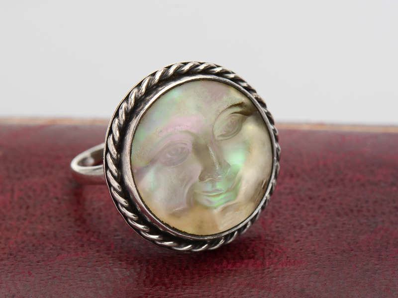 Large Iridescent Man in the Moon Ring