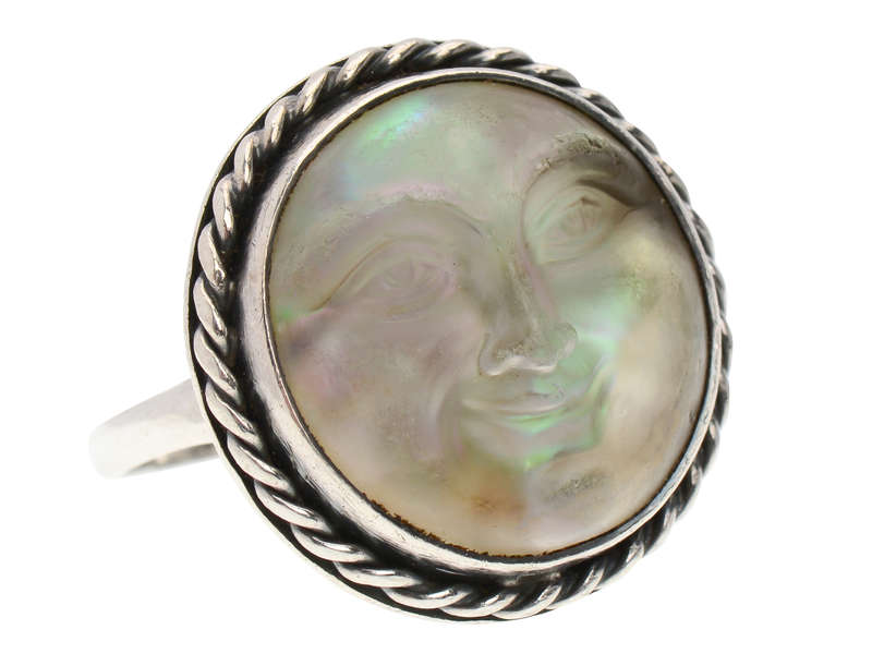 Large Iridescent Man in the Moon Ring