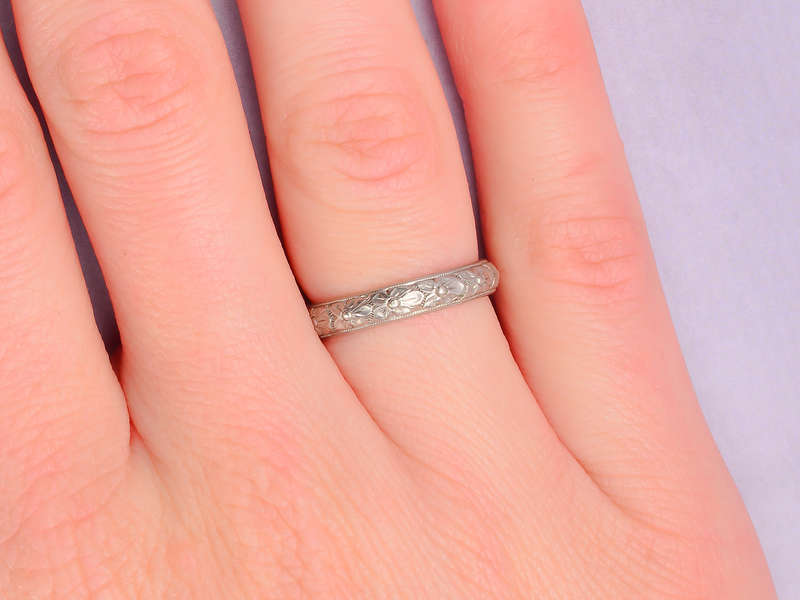 Platinum & Gold Orange Blossom Wedding Ring of 1899