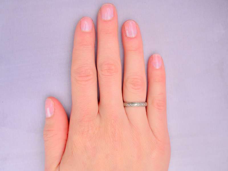 Platinum & Gold Orange Blossom Wedding Ring of 1899