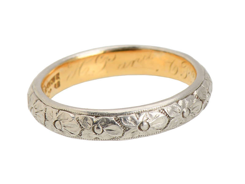 Platinum & Gold Orange Blossom Wedding Ring of 1899