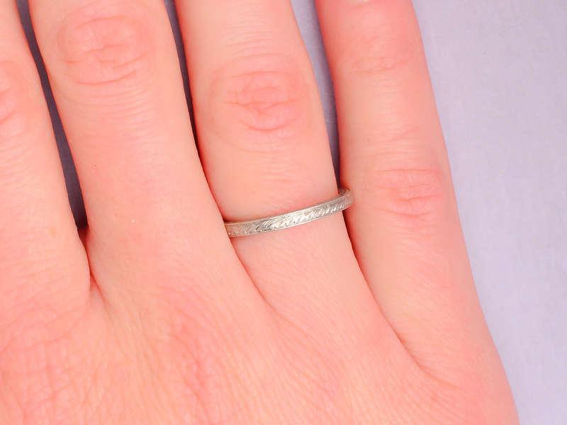 Shreve & Co. Platinum Wedding Band 1917