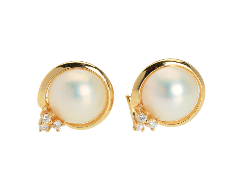Mastoloni Mabe Pearl Diamond Earrings
