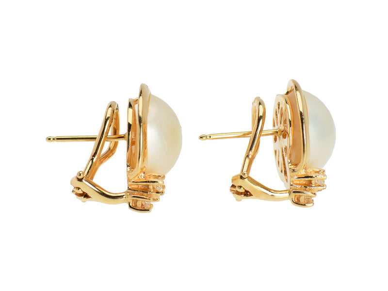 Mastoloni Mabe Pearl Diamond Earrings