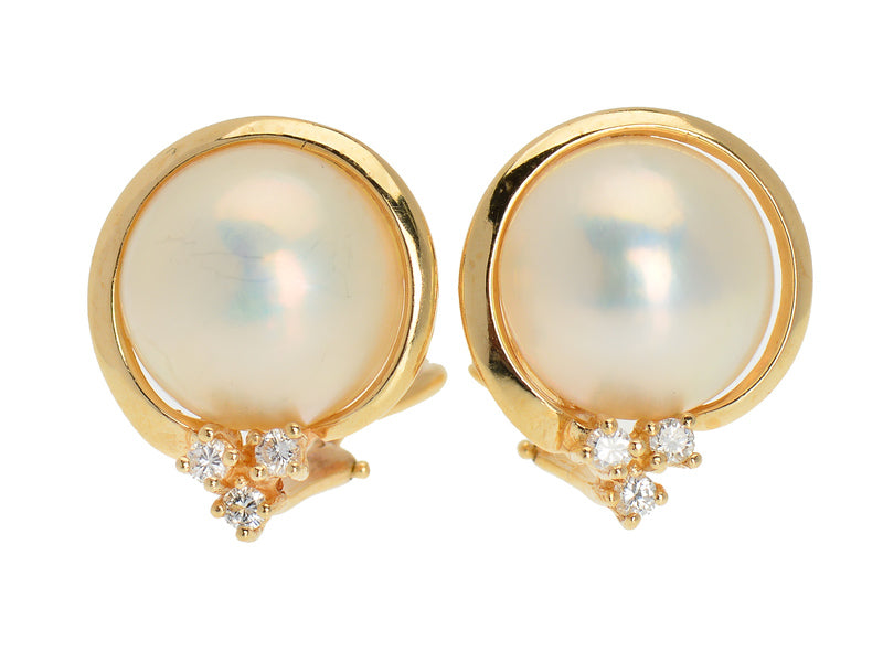 Mastoloni Mabe Pearl Diamond Earrings