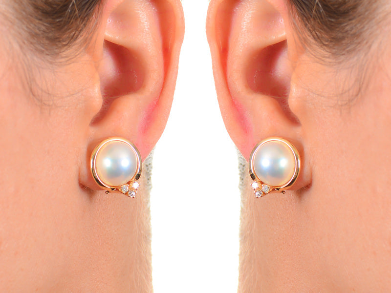 Mastoloni Mabe Pearl Diamond Earrings